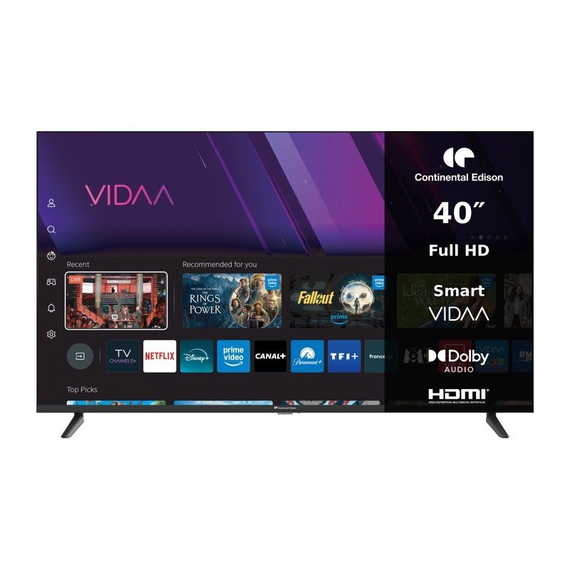 CONTINENTAL EDISON - CELED40SVFH26B7 - TV LED FHD 40“ (102 cm) - 3xH