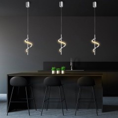 Suspension lustre D BY M.RED Chrome - Métal chromé - Design moderne