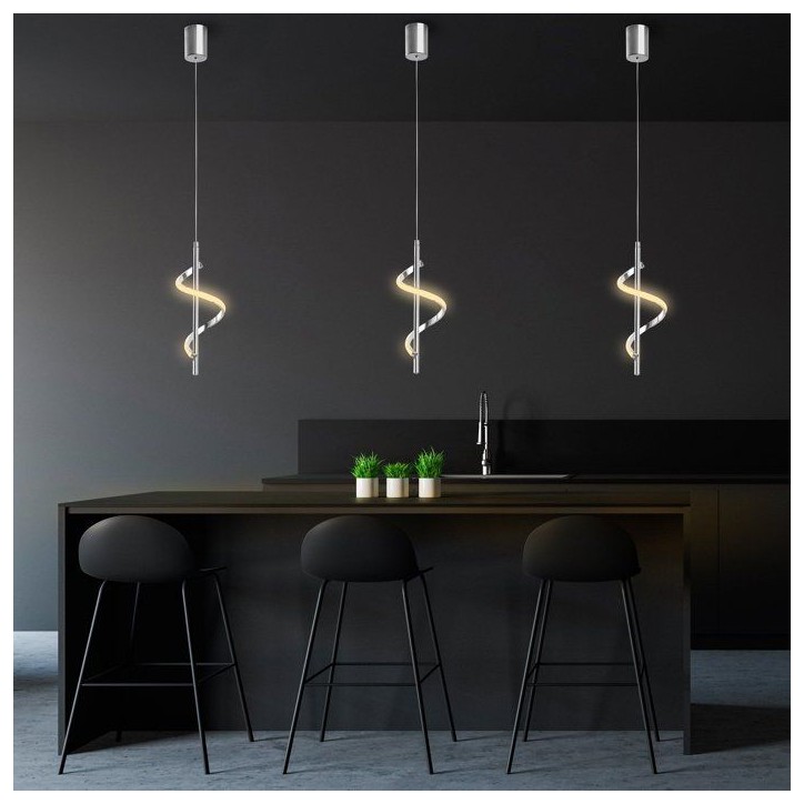 Suspension lustre D BY M.RED Chrome - Métal chromé - Design moderne - Finition brillante Suspension lustre D BY M.RED Chrome - Métal chromé - Design moderne - Finition brillante