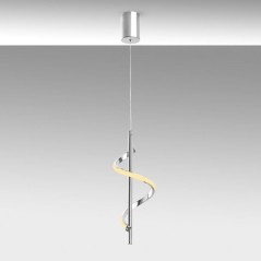 Suspension lustre D BY M.RED Chrome - Métal chromé - Design moderne