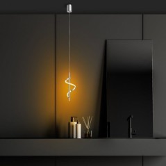 Suspension lustre D BY M.RED Chrome - Métal chromé - Design moderne