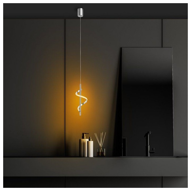Suspension lustre D BY M.RED Chrome - Métal chromé - Design moderne - Finition brillante Suspension lustre D BY M.RED Chrome - Métal chromé - Design moderne - Finition brillante