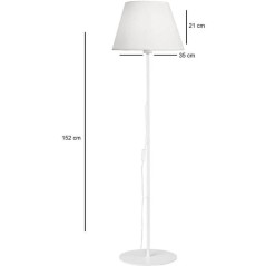 Lampadaire D BY M.RED White - Métal - Design épuré - Ambiance chale