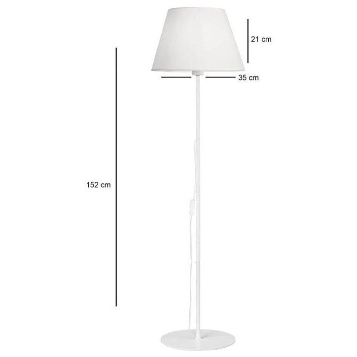 Lampadaire D BY M.RED White - Métal - Design épuré - Ambiance chaleureuse Lampadaire D BY M.RED White - Métal - Design épuré - Ambiance chaleureuse