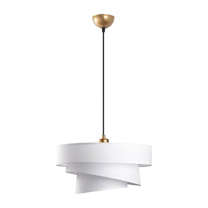 Suspension lustre D BY M.RED White - Abat-jour tissu - Métal - Ambian
