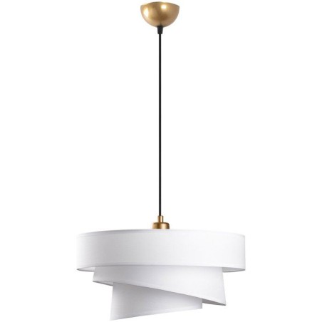 Suspension lustre D BY M.RED White - Abat-jour tissu - Métal - Ambian