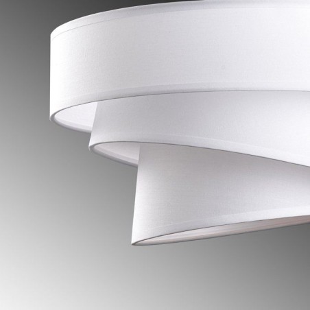 Suspension lustre D BY M.RED White - Abat-jour tissu - Métal - Ambiance douce