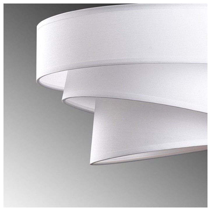 Suspension lustre D BY M.RED White - Abat-jour tissu - Métal - Ambiance douce