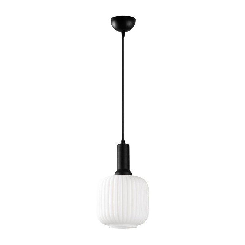Suspension lustre D BY M.RED Black - Métal et verre - Moderne - Desig
