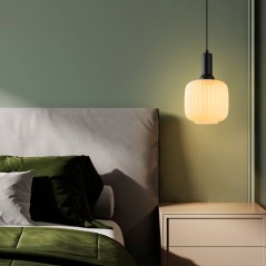 Suspension lustre D BY M.RED Black - Métal et verre - Moderne - Design lumineux