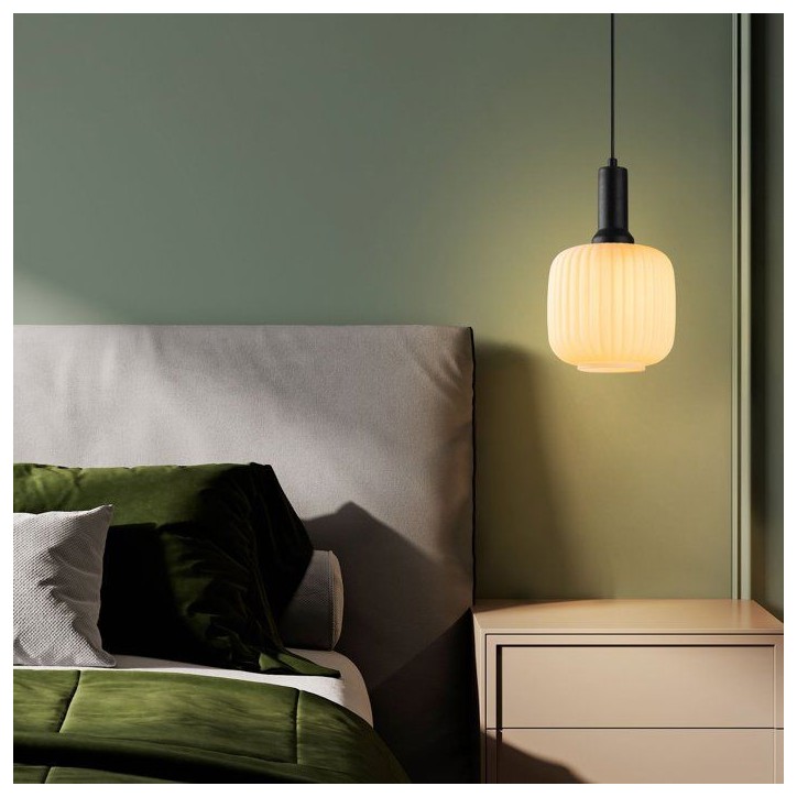 Suspension lustre D BY M.RED Black - Métal et verre - Moderne - Design lumineux