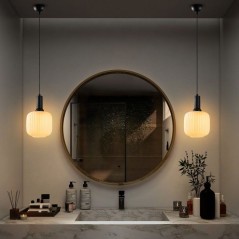 Suspension lustre D BY M.RED Black - Métal et verre - Moderne - Desig