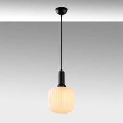Suspension lustre D BY M.RED Black - Métal et verre - Moderne - Desig