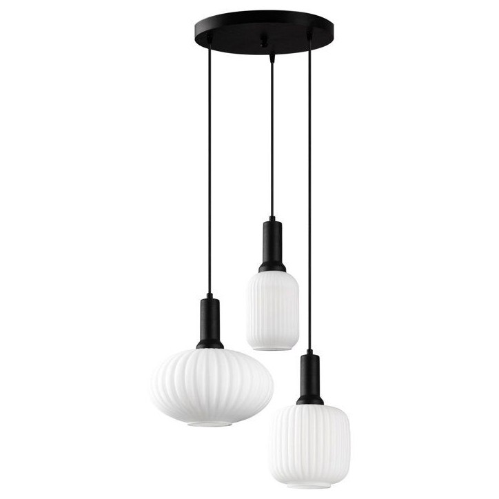Suspension lustre D BY M.RED Black - Métal et verre - Elégant - Ambiance chaleureuse Suspension lustre D BY M.RED Black - Métal et verre - Elégant - Ambiance chaleureuse