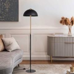 Lampadaire D BY M.RED Black - Métal - Abat-jour PVC - Design élégant