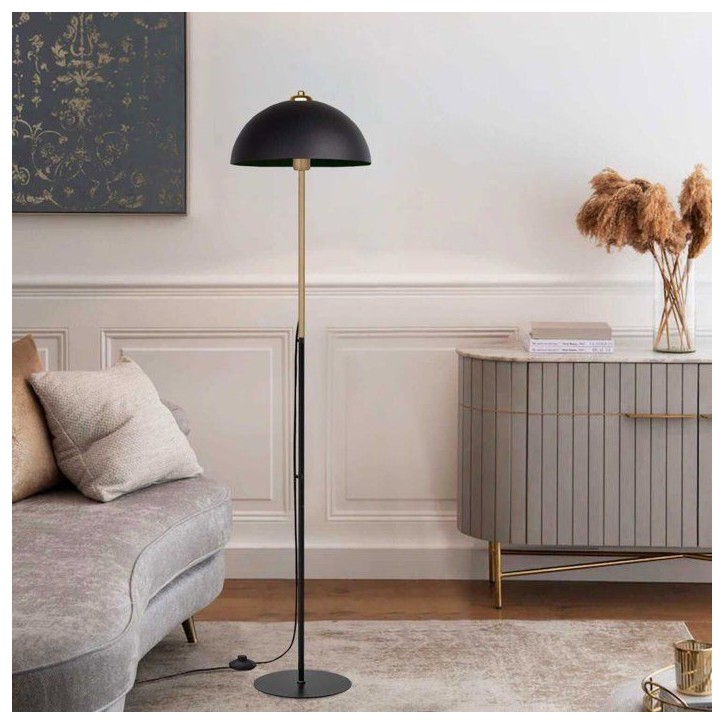 Lampadaire D BY M.RED Black - Métal - Abat-jour PVC - Design élégant Lampadaire D BY M.RED Black - Métal - Abat-jour PVC - Design élégant