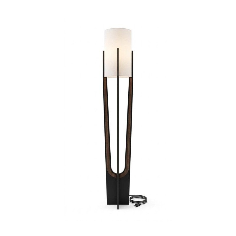 Lampadaire D BY M.RED Black - MDF - Papier kraft - Ambiance chaleureus