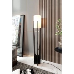 Lampadaire D BY M.RED Black - MDF - Papier kraft - Ambiance chaleureuse