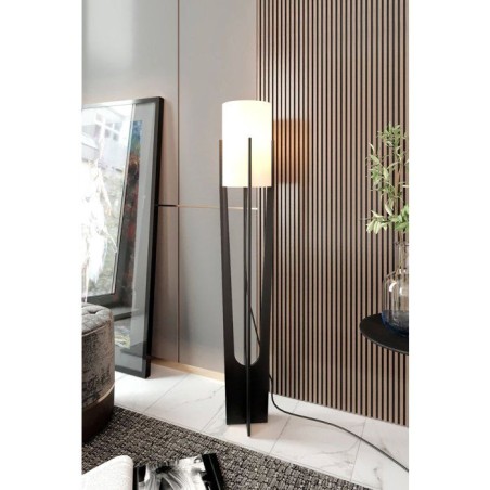 Lampadaire D BY M.RED Black - MDF - Papier kraft - Ambiance chaleureuse