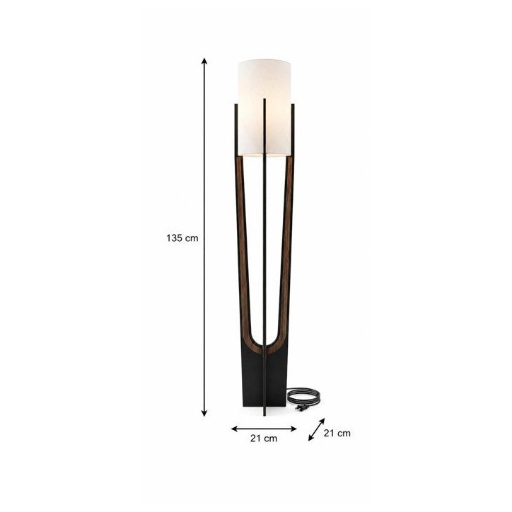 Lampadaire D BY M.RED Black - MDF - Papier kraft - Ambiance chaleureuse Lampadaire D BY M.RED Black - MDF - Papier kraft - Ambiance chaleureuse