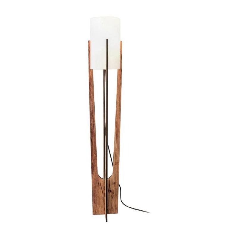 Lampadaire D BY M.RED Walnut - MDF - Papier kraft - Design moderne