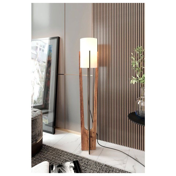 Lampadaire D BY M.RED Walnut - MDF - Papier kraft - Design moderne Lampadaire D BY M.RED Walnut - MDF - Papier kraft - Design moderne