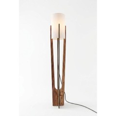 Lampadaire D BY M.RED Walnut - MDF - Papier kraft - Design moderne
