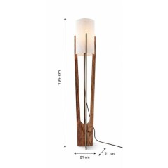 Lampadaire D BY M.RED Walnut - MDF - Papier kraft - Design moderne