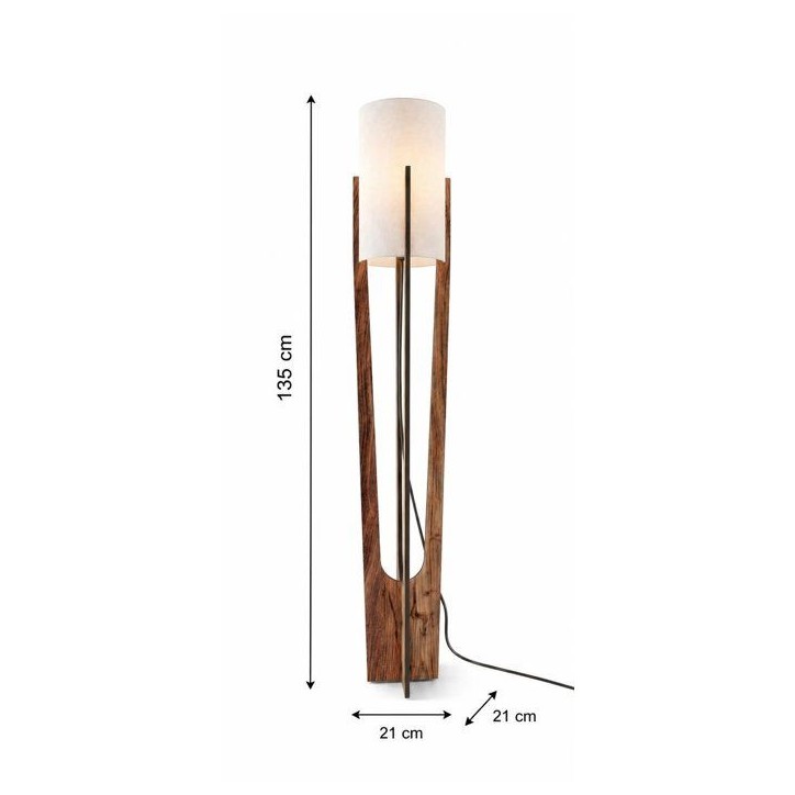 Lampadaire D BY M.RED Walnut - MDF - Papier kraft - Design moderne Lampadaire D BY M.RED Walnut - MDF - Papier kraft - Design moderne