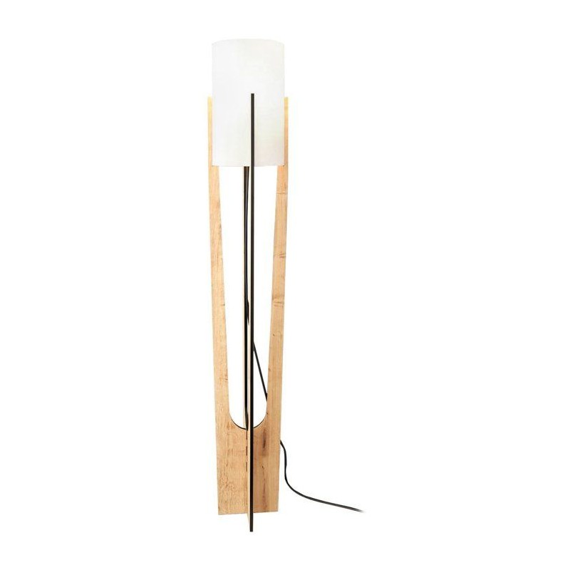 Lampadaire D BY M.RED Oak - MDF - Papier kraft - Eclairage décoratif