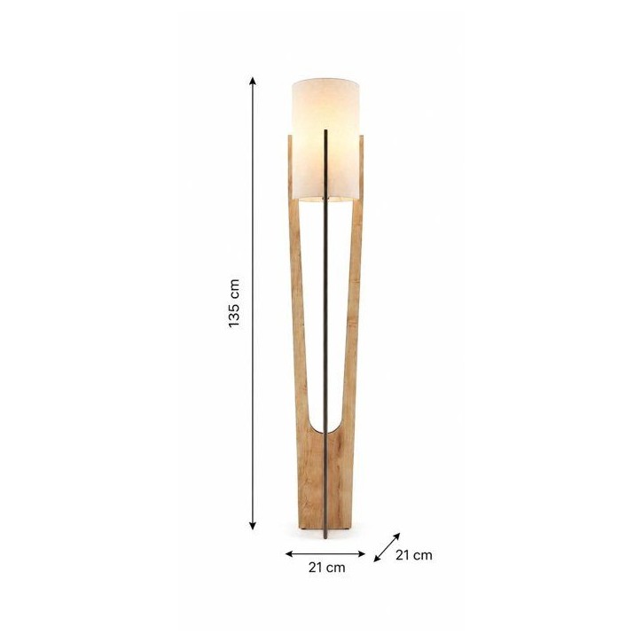 Lampadaire D BY M.RED Oak - MDF - Papier kraft - Eclairage décoratif Lampadaire D BY M.RED Oak - MDF - Papier kraft - Eclairage décoratif