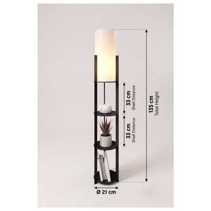 Lampadaire D BY M.RED Black - Métal - Structure 100% métal - Style contemporain Lampadaire D BY M.RED Black - Métal - Structure 100% métal - Style contemporain