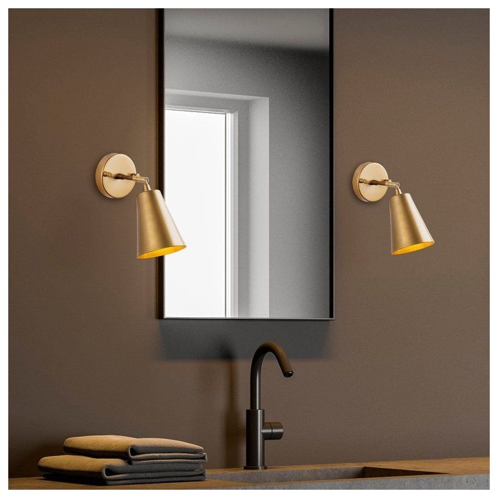 Applique murale Gold - Métal doré - Style contemporain - Ambiance chaleureuse Applique murale Gold - Métal doré - Style contemporain - Ambiance chaleureuse