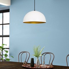 Suspension lustre D BY M.RED White Gold - Blanc et doré - Métal - Style moderne