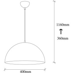 Suspension lustre D BY M.RED White Gold - Blanc et doré - Métal - St