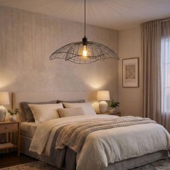 Suspension lustre industriel D BY M.RED Black - Métal robuste - Desig