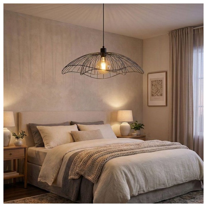 Suspension lustre industriel D BY M.RED Black - Métal robuste - Design industriel - Moderne Suspension lustre industriel D BY M.RED Black - Métal robuste - Design industriel - Moderne