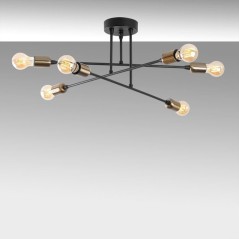 Suspension lustre D BY M.RED Black - Métal noir - Glamour - Ambiance