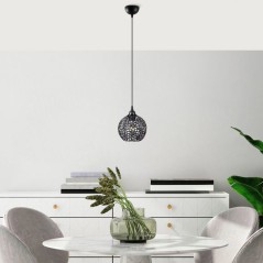 Suspension lustre D BY M.RED Black - Métal noir - Elégant - Style contemporain