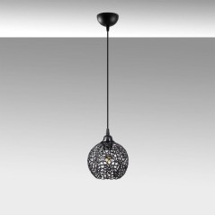 Suspension lustre D BY M.RED Black - Métal noir - Elégant - Style co