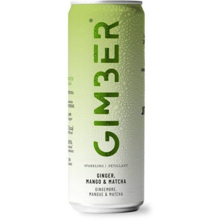 Gimber - Prêt-à-boire - Canette - Gingembre avec mangue et matcha - 12 x 250 ml - Bio