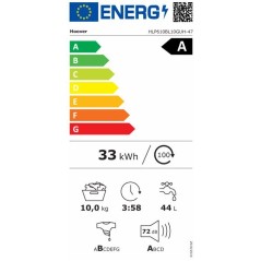 Lave-linge hublot HOOVER HLP610BL10GUH-47 - 10 kg - Induction - 1600 t