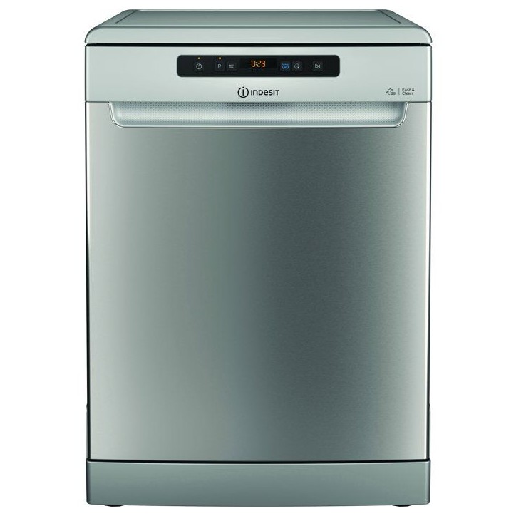 Lave-vaisselle pose libre INDESIT I0FD641AX - 14 couverts - Induction - L60cm - 41 dB - tiroir à couverts - Autodoor - Silver