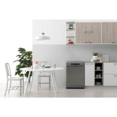 Lave-vaisselle pose libre INDESIT I0FD641AX - 14 couverts - Induction - L60cm - 41 dB - tiroir à couverts - Autodoor - Silver