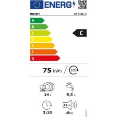 Lave-vaisselle pose libre INDESIT I0FD641AX - 14 couverts - Induction