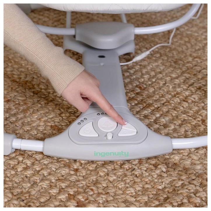 Ingenuity, Balancelle Portable Cozy Spot avec Arc d'Activités en Bois Amovible et Pivotant, pour les 0-9 Mois, Jusqu'à 9 kg Ingenuity, Balancelle Portable Cozy Spot avec Arc d'Activités en Bois Amovible et Pivotant, pour les 0-9 Mois, Jusqu'à 9 kg