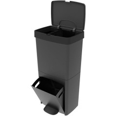 Poubelle de cuisine tri sélectif 70L - PICEA - Double compartiment ve