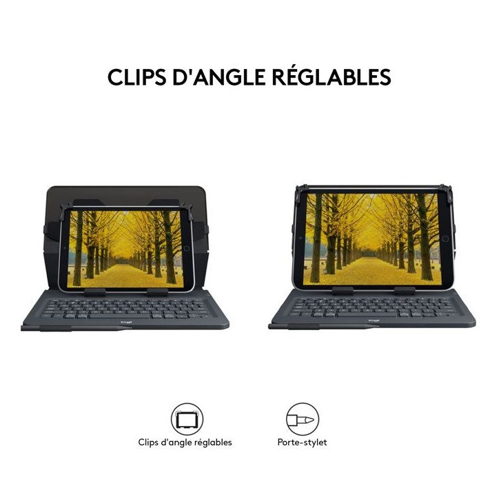 Etui clavier - Logitech - Universal Folio - AZERTY - Pour tablettes Apple, Android et Windows de 9 à 10 pouces - Noir Etui clavier - Logitech - Universal Folio - AZERTY - Pour tablettes Apple, Android et Windows de 9 à 10 pouces - Noir
