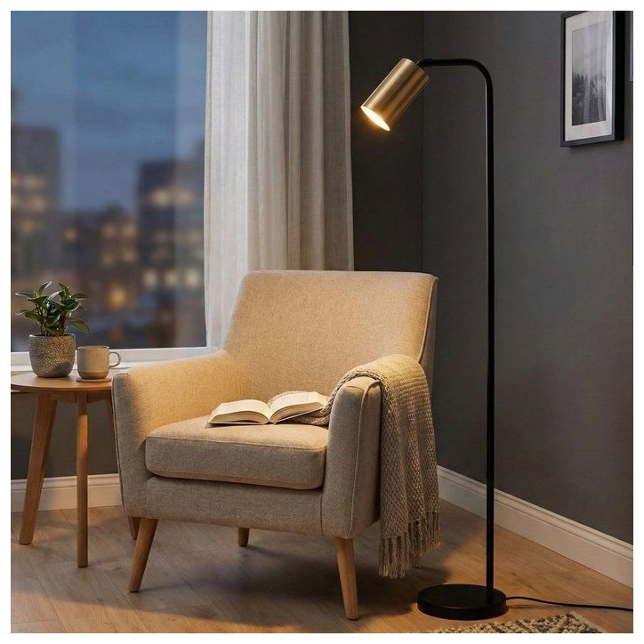 Lampadaire D BY M.RED Black Vintage - Métal - Style industriel - Design rétro Lampadaire D BY M.RED Black Vintage - Métal - Style industriel - Design rétro
