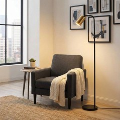 Lampadaire D BY M.RED Black Vintage - Métal - Style industriel - Desi
